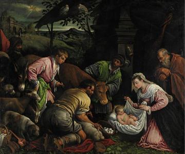 Adoration of the Shepherds Artwork by Francesco Bassano  the Younger