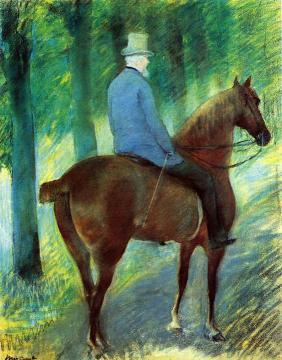 Mr. Robert S. Cassatt on Horseback Artwork by Mary Cassatt