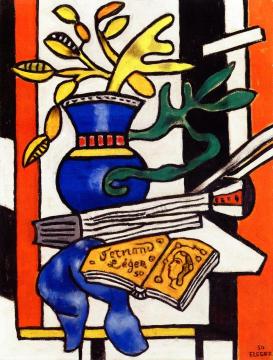 Yellow Flowers In A Blue Vase Artwork by Fernand Léger