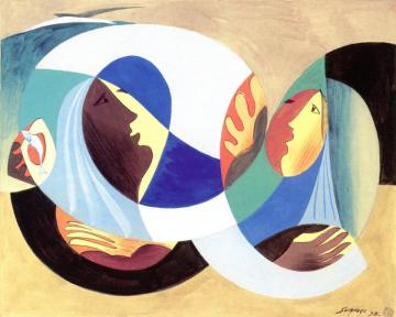 Composition with Two Heads Artwork by Leopold Survage