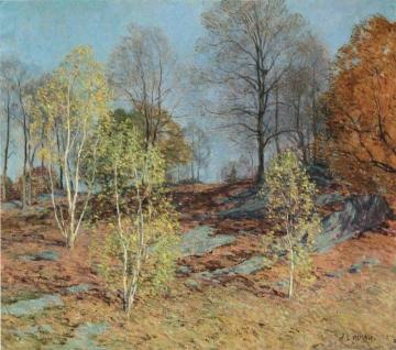 Young Birches in October Artwork by Willard Leroy Metcalf