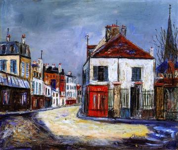 Rue du Banlieu Artwork by Maurice Utrillo
