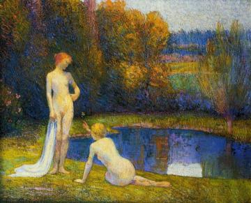 Bathers Artwork by Hippolyte Petitjean