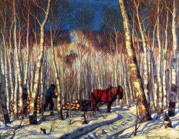 March in the Birch Woods Artwork by Clarence Gagnon