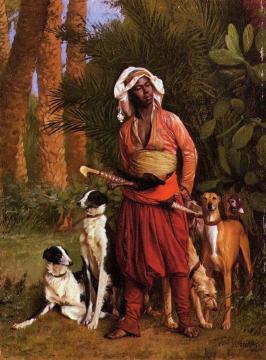 The Negro Master of the Hounds Artwork by Jean Leon Gerome