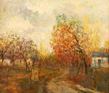 Road through a Village Artwork by Gustave Loiseau