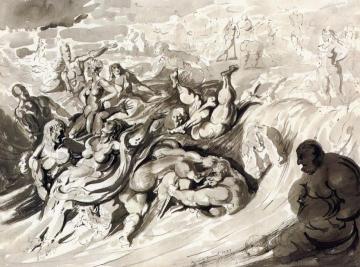 In The Surf Artwork by Reginald Marsh