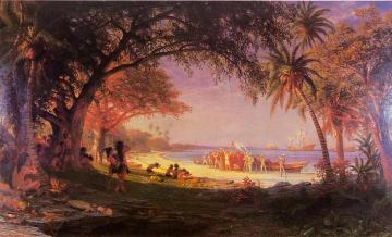 The Landing of Columbus Artwork by Albert Bierstadt