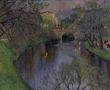 Twilight In Riga Artwork by Nikolai Petrovich Bogdanov-belsky