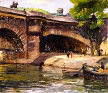 Pont Neuf With Statue Of Henry Iv, Paris Artwork by Joseph Kleitsch