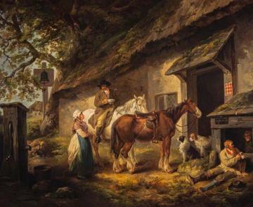 The Public House Door Artwork by George Morland