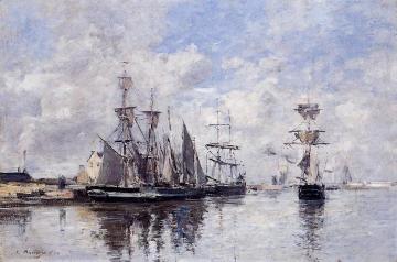 The Port of Deauville Artwork by Eugène-Louis Boudin