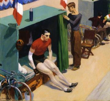 French Cix-say Bicycle Rider Artwork by Edward Hopper