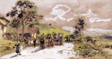 Village Road Artwork by Johan Berthold Jongkind