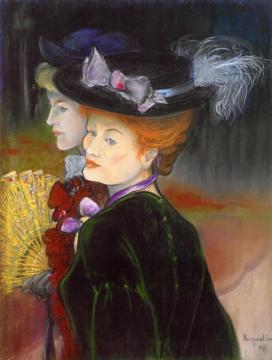 Two Ladies In The Wood Artwork by Louis Anquetin