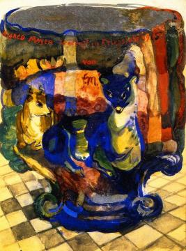 Goblet with Fox and Roebuck Artwork by Franz Marc