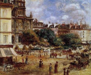 Place De La Trinite, Paris Artwork by Pierre Auguste Renoir