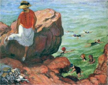 On the Cliffs at Agay Artwork by Henri Lebasque