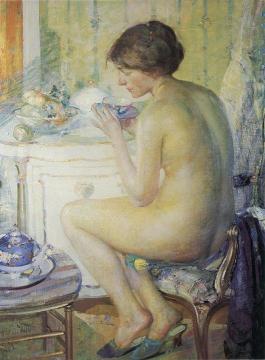 Woman in a boudoir Artwork by Richard Edward Miller