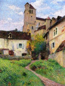 L'eglise de Saint-Cirq Lappopie Artwork by Henri Martin