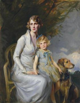 Mrs Paul Bridgeman And Her Daughter, Jeannine Bridgeman Artwork by Philip Alexius de Laszlo