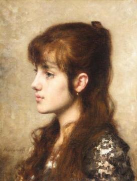A Young Girl Artwork by Alexei Harlamoff