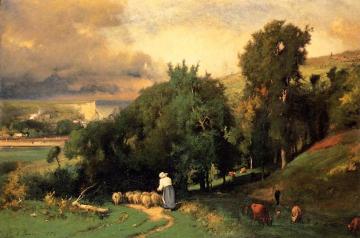Hillside at Etretet Artwork by George Inness
