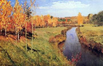 Golden Autumn Artwork by Isaac Ilich Levitan