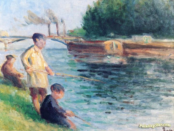 Little Fishermen Artwork by Maximilien Luce
