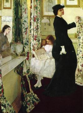 Harmony in Green and Rose: The Music Room Artwork by James Abbott McNeill Whistler