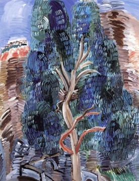 Landscape of the Midi with Eucalyptus Artwork by Raoul Dufy