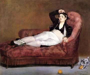Young Woman Reclining Artwork by Edouard Manet