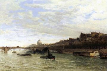View of the Seine at Paris Artwork by Frank Myers Boggs