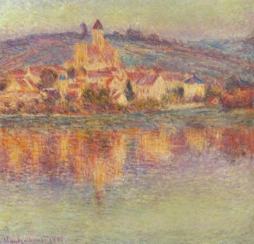 Vetheuil at Sunset Artwork by Claude Oscar Monet
