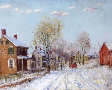 Huff's Church Village Artwork by Walter Emerson Baum