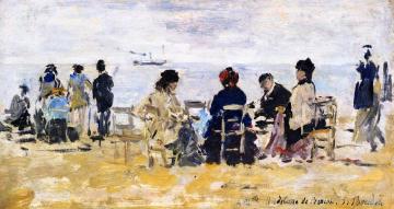 Beach Scene Artwork by Eugène-Louis Boudin