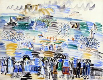 Promenade by the Sea Artwork by Raoul Dufy