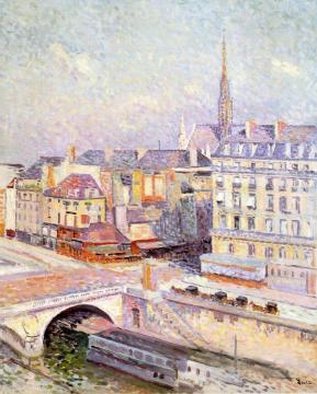 La Sainte Chapelle et le Quai des Orfevres Artwork by Maximilien Luce
