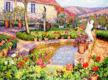 Ma Maison et Ma Jardin Artwork by Henri Martin