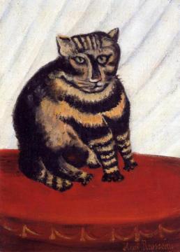 The Tiger Cat Artwork by Henri Rousseau