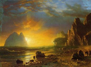Sunset on the Coast Artwork by Albert Bierstadt