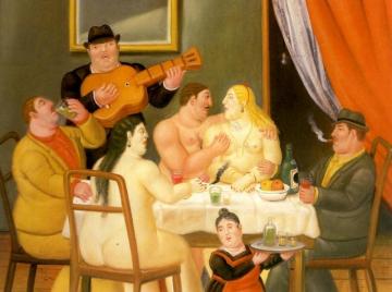 Dinner Party Artwork by Fernando Botero