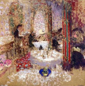 At The Restaurant Artwork by Edouard Vuillard