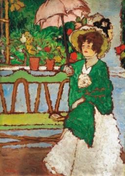 Woman with Dumpy Artwork by József Rippl-Rónai