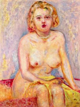 Blond Nude Seated (study) Artwork by Pierre Bonnard