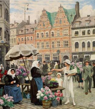 From Hojbro Plads Artwork by Paul Gustave Fischer