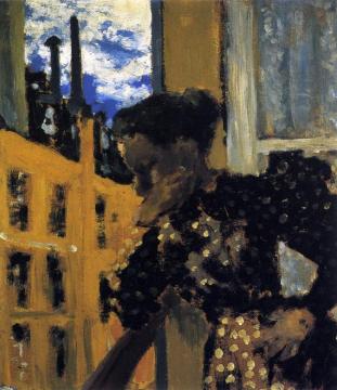 Marie At The Balcony Railing Artwork by Edouard Vuillard