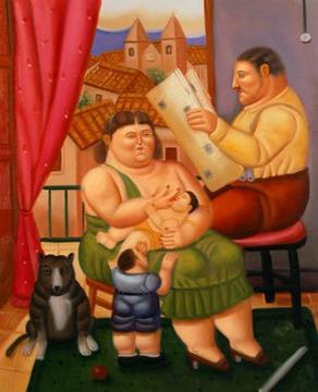 Family Artwork by Fernando Botero