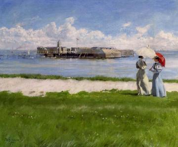The Conversation, Helgoland Artwork by Paul Gustave Fischer