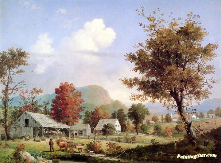 Cider Pressing Artwork by George Henry Durrie